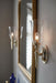 IP44 Wall Light Tall Clear Glass Shade LED Included Polished Brass LED G9 3.5W Loops