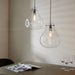 Ceiling Pendant Light - Clear Glass & Chrome Plate - 40W E27 - Dimmable Loops