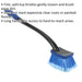 Long Handle Dip & Wash Brush - Fine Split-Top Bristles - Scrubbing Brush Loops