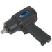 Heavy Duty Composite Air Impact Wrench - 1/2 Inch Sq Drive - Handle Exhaust Loops
