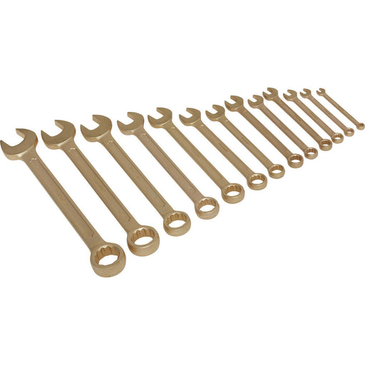 13 Piece Combination Spanner Set - 8 to 32mm - Non-Sparking Beryllium Copper Loops