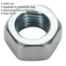 25 PACK - Steel Finished Hex Nut - M16 - 2mm Pitch - Manufactured to DIN 934 Loops