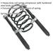 2 PACK 280mm Coil Spring Compressor Kit & High Security Safety Hooks -2500kg Max Loops