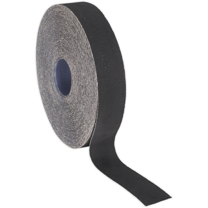 Blue Twill Emery Roll - 25mm x 50m - Flexible & Tear Resistant - 80 Grit Loops