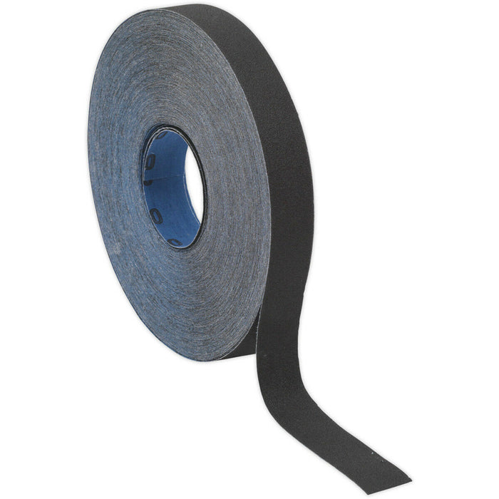 Blue Twill Emery Roll - 25mm x 25m - Flexible & Tear Resistant - 150 Grit Loops