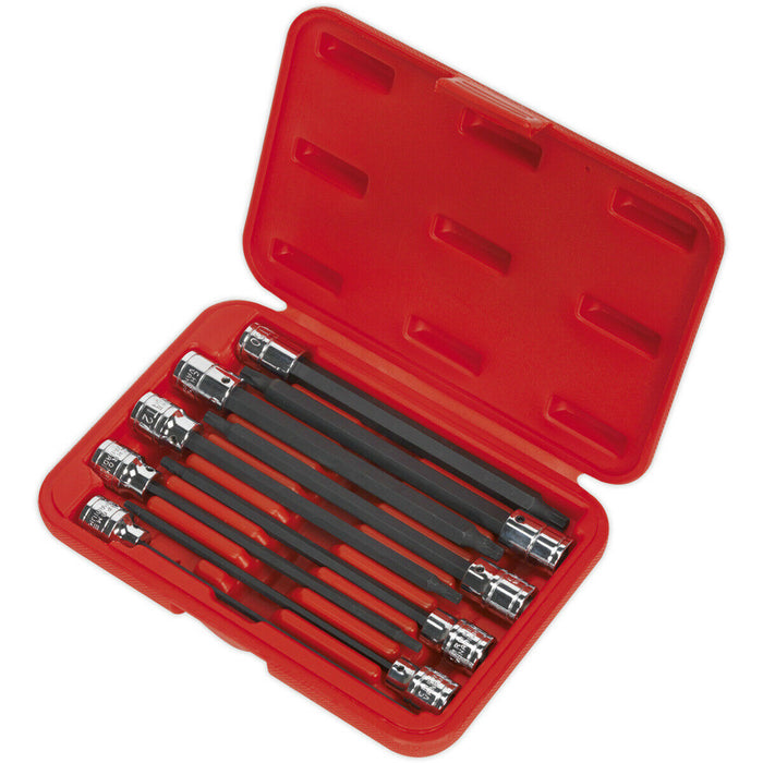 9pc TRX Star Socket Bit Set 3/8" Square Drive - T10 to T50 - 150mm Long Shaft Loops