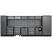 All-in-One 4.9m Garage Storage System - Modular Units - Stainless Steel Worktop Loops