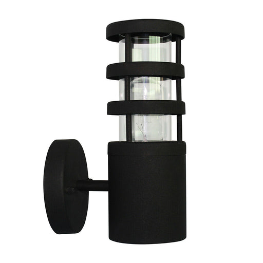 Outdoor IP44 Wall Light Sconce 304 SS Black LED E27 60W Bulb External d01546 Loops