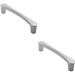 2x Curved D Shape Pull Handle 181 x 20mm 160mm Fixing Centres Polished Chrome Loops