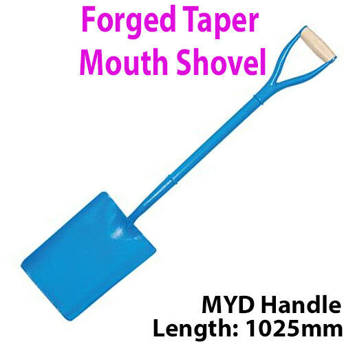 Solid Forged Steel 1025mm Taper Digging Shovel MYD Handle Gardening Tool Loops