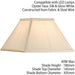 12" Inch Square Tapered Lamp Shade Oyster Faux Silk Fabric Cover Modern Elegant Loops