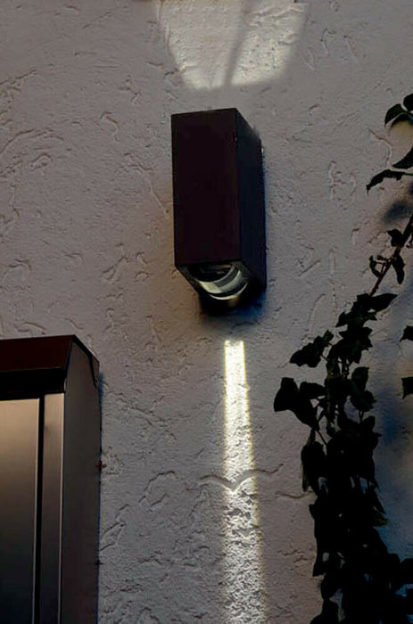 Outdoor Twin Wall Light 2 Way or DIrectional Light Graphite LED 60W Outside Loops