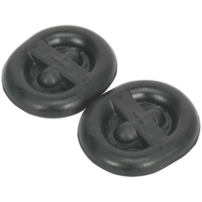 2 PACK Rubber Exhaust Mount - 62mm x 54mm x 13.5mm - Anti Vibration Hanger Loops