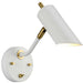 Wall Light Sconce White Aged Brass Finish LED E27 8W Bulb Loops