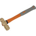 24oz Ball Pein Hammer - Non-Sparking - Fibre Glass Shaft - Shock Absorbing Grip Loops