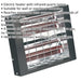 3000W Infrared Quartz Heater - Three Heat Settings - Wall Mounted - 230V Loops