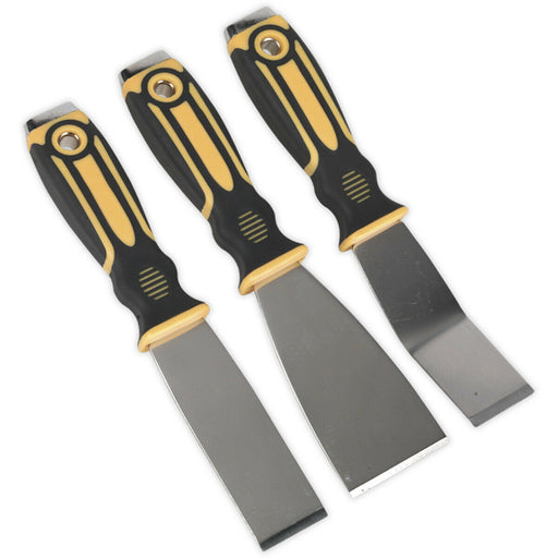 3 PACK - Premium Rigid Blade Hand Scraper Set - Hammer Cap Hardened Steel Chisel Loops