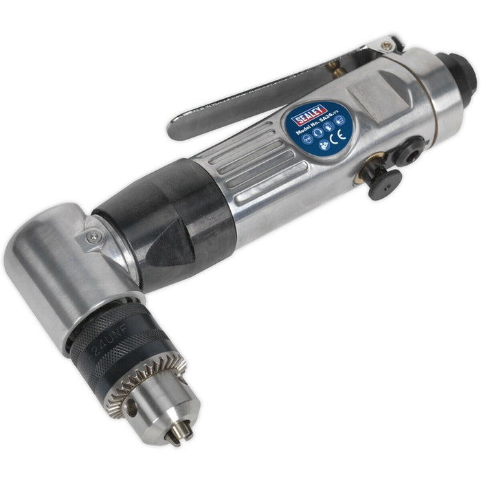 Reversible Air Operated Angle Drill - 1/4" BSP Inlet - 10mm Chuck - 1500 RPM Loops