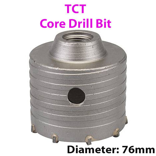 PRO 76mm (2.99") TCT Core Drill Bit Tile Marble Glass Brick Hole Saw Cutter Loops