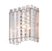 Glass Wall Light Clear Crystal & Chrome Plate 28W G9 Dimmable Living Room Loops