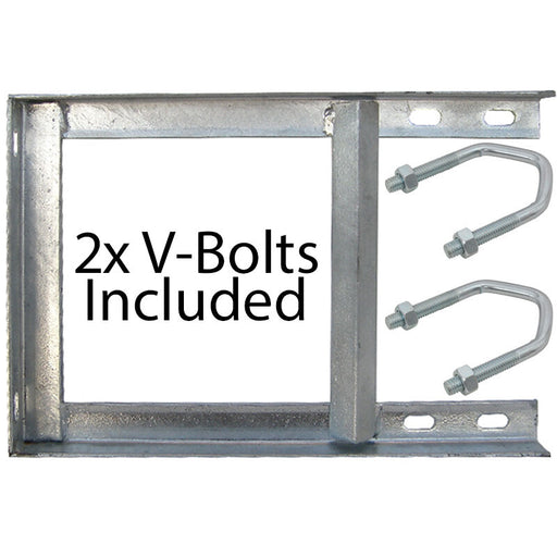 12" x 18" Galvanised TV Aerial Wall Mounting Bracket & V Bolts Pole Mast Install Loops