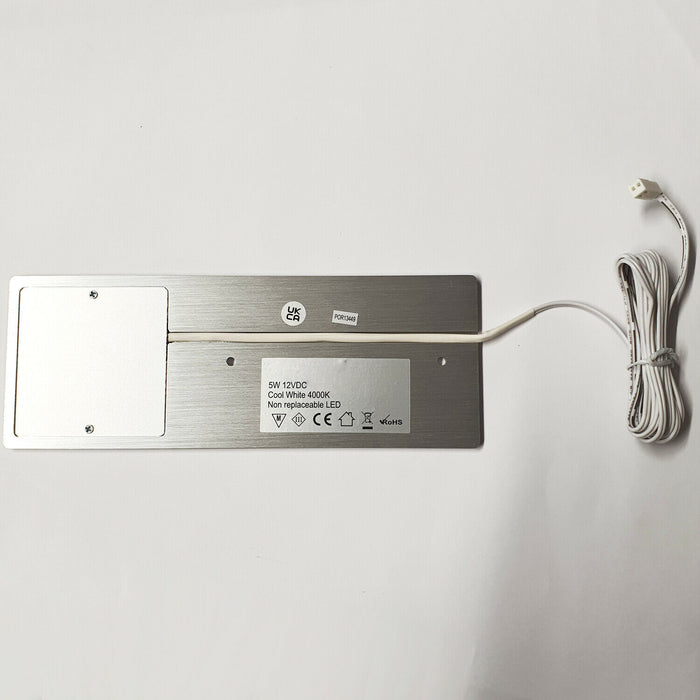 3x 5W Kitchen Cabinet Low Profile Slim Panel Light & Driver Natural White Flush Loops
