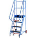 4 Tread Mobile Warehouse Stairs Anti Slip Steps 2m Portable Safety Ladder Loops