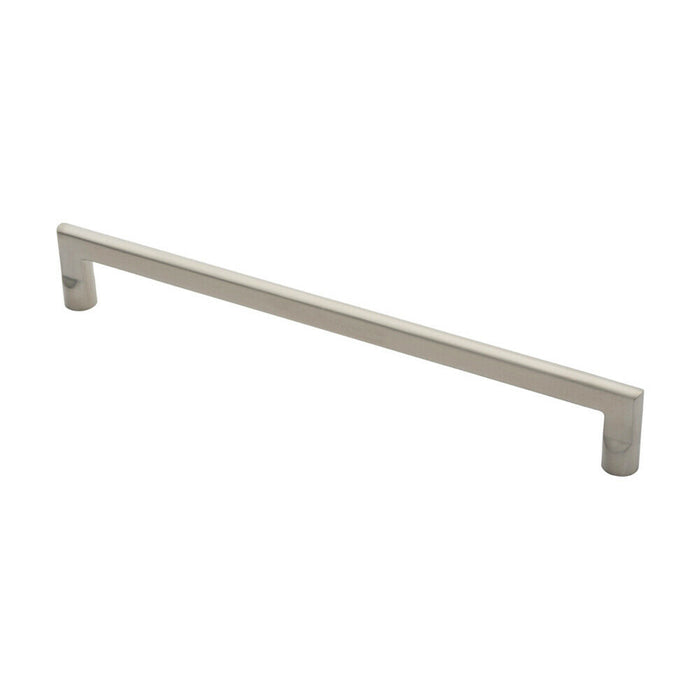 4x Flat D Bar Door Pull Handle 475 x 15mm 350mm Fixing Centres Satin Steel Loops