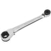 120mm Reversible Ratchet Spanner - 1/4" Hex x 10mm Hex - 72-Tooth Ratchet Action Loops