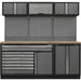 Garage Storage System Unit - 2040 x 460 x 2000mm - 36mm Pressed Wood Worktop Loops