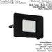 IP65 Outdoor Wall Flood Light Black Adjustable 50W Built in LED Porch Lamp Loops