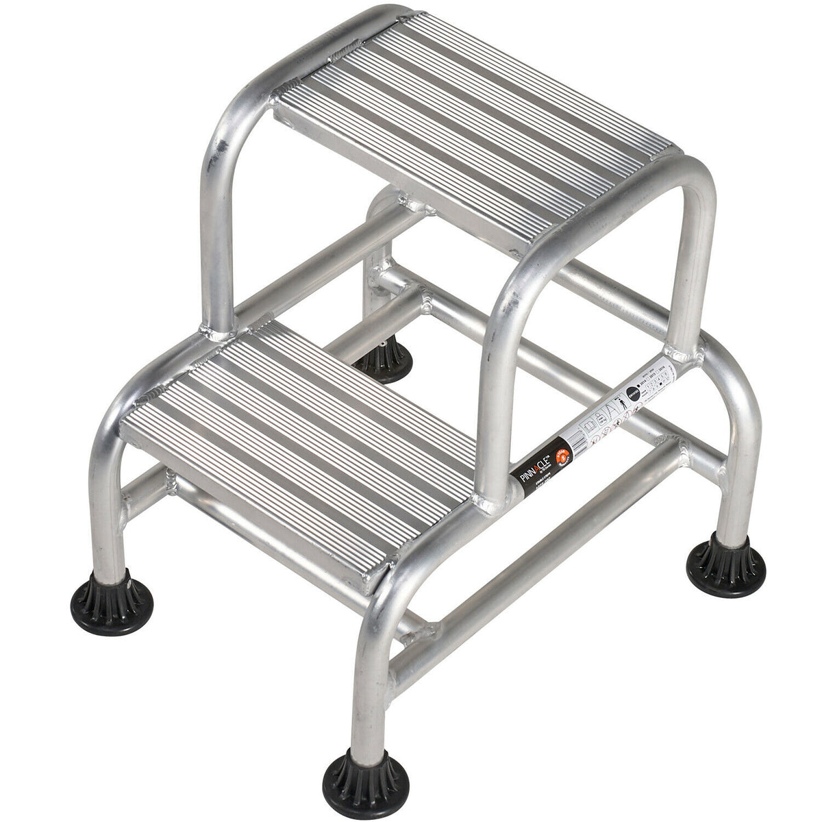 500mm Tall Stable Steps Sturdy Aluminium Frame 500mm Wide 2 Tread Step ...