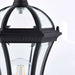 Outdoor Post Lantern Light Textured Black Vintage Garden Wall Porch Lamp LED Loops