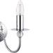 LED Twin Wall Light Chrome & Glass Chandelier Metal Arm Dimmable Lamp Lighting Loops