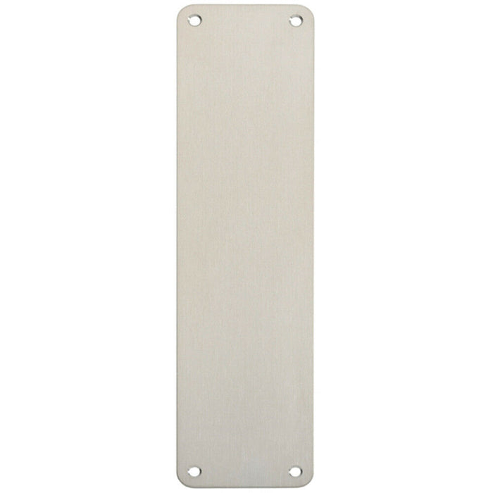Plain Door Finger Plate 300 x 75mm Satin Stainless Steel Push Plate Loops