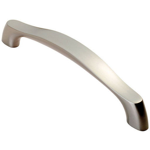 Chunky Arched Grip Pull Handle 156 x 15mm 128mm Fixing Centres Satin Nickel Loops