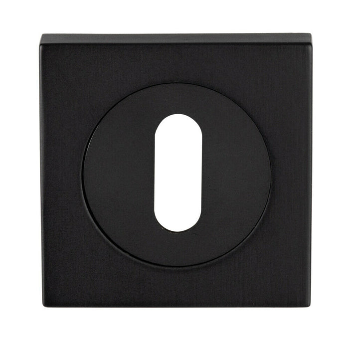 Square Lock Profile Escutcheon 51 x 51mm Concealed Fix Matt Black Loops