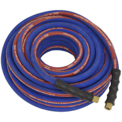 Extra Heavy Duty Air Hose with 1/4 Inch BSP Unions - 20 Metre Length - 10mm Bore Loops
