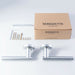 PAIR Straight T Bar Handle on Round Rose Concealed Fix Satin Chrome Loops
