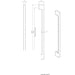 Slim D Shape Pull Handle 290 x 9mm 256mm Fixing Centres Satin Nickel Loops