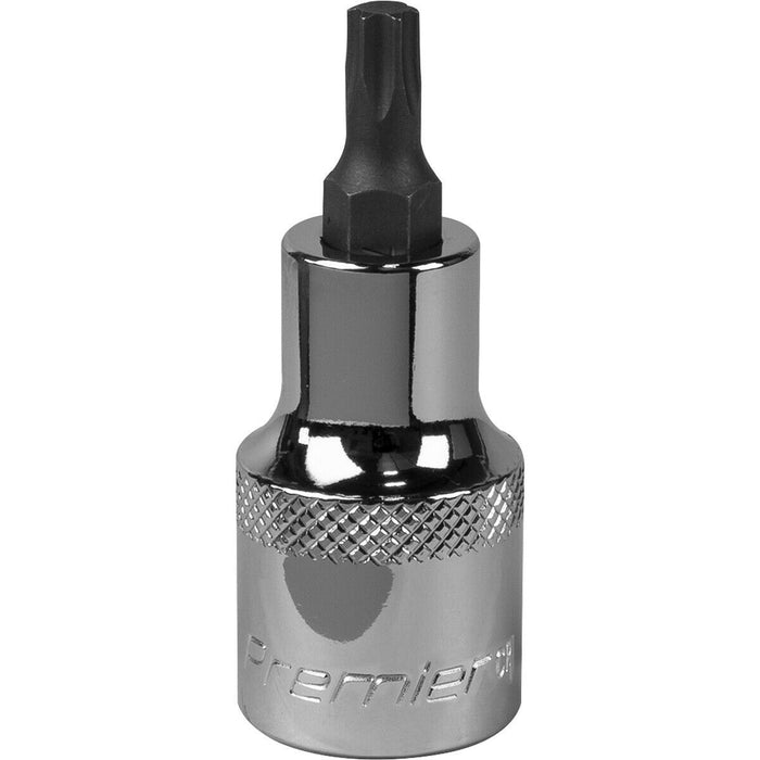 T30 TRX Star Socket Bit - 1/2" Square Drive - PREMIUM S2 Steel Head Knurled Grip Loops