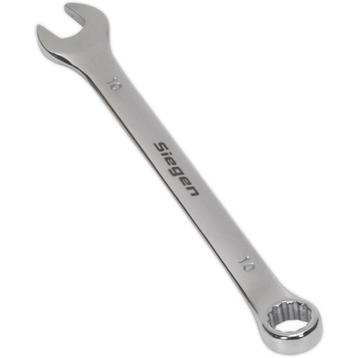 Hardened Steel Combination Spanner - 10mm - Polished Chrome Vanadium Wrench Loops
