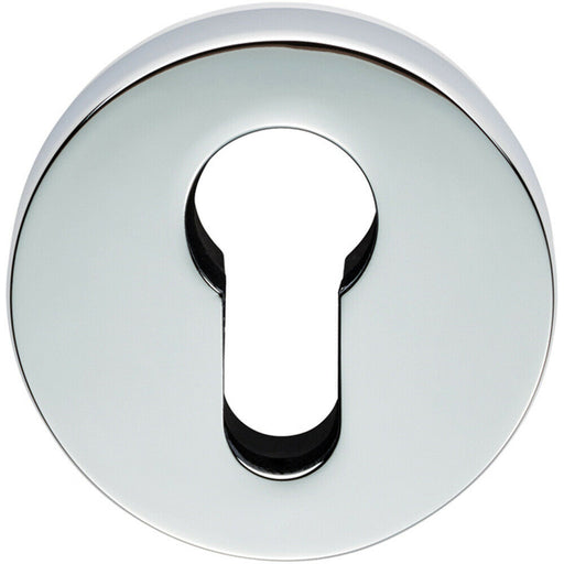 52mm Euro Profile Escutcheon Concealed Fix Polished Chrome Keyhole Cover Loops
