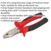 175mm Combination Pliers - Drop Forged Steel - 18mm Jaw Capacity - Comfort Grip Loops