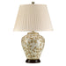Table Lamp Chinese Brown Gold Cream Crackle Gaze Cream Pleated Shade LED E27 60W Loops
