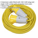 14m Extension Lead Fitted with 16A 110V Plug - Single 110V Socket - 2.5mm Cable Loops