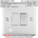 2 PACK 13A DP Switched Fuse Spur & Flex Outlet SATIN STEEL & White Isolation Loops