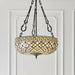 Tiffany Glass Hanging Ceiling Pendant Light Dark Bronze 450mm Lamp Shade i00140 Loops