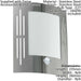 IP44 Outdoor Wall Light & PIR Motion Sensor Stainless Steel 1 x 60W E27 Bulb Loops