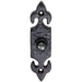 Decorative Door Bell Cover Black Antique 120 x 30mm Traditional Hammered Loops